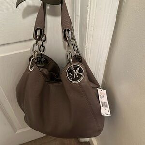Michael Kors large leather tote with dust bag.